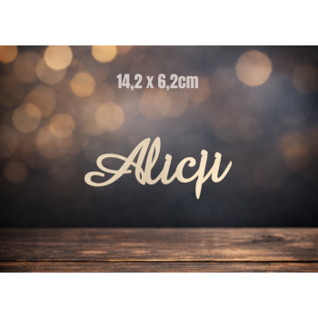 Alicji 4,5cm czcionka Amaze, sklejka 3mm